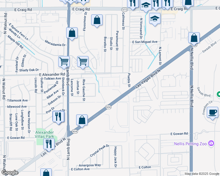 map of restaurants, bars, coffee shops, grocery stores, and more near 4575 Chanted Heart Avenue in Las Vegas