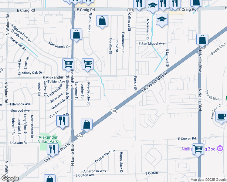 map of restaurants, bars, coffee shops, grocery stores, and more near 4575 Chanted Heart Avenue in Las Vegas