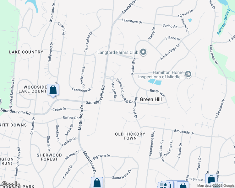 map of restaurants, bars, coffee shops, grocery stores, and more near 4821 Morgan Dr in Green Hill