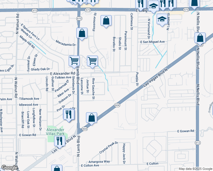map of restaurants, bars, coffee shops, grocery stores, and more near 3926 Tatiana Street in Las Vegas