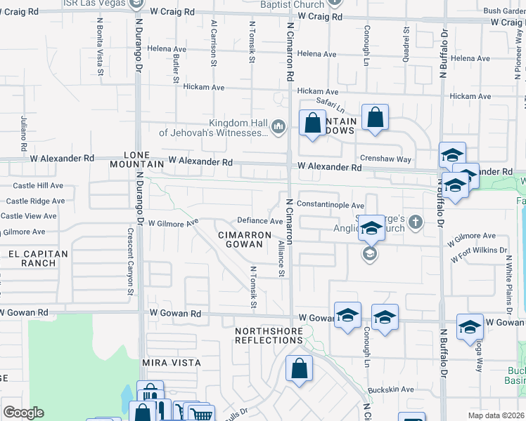 map of restaurants, bars, coffee shops, grocery stores, and more near 3804 Warm Meadows Street in Las Vegas