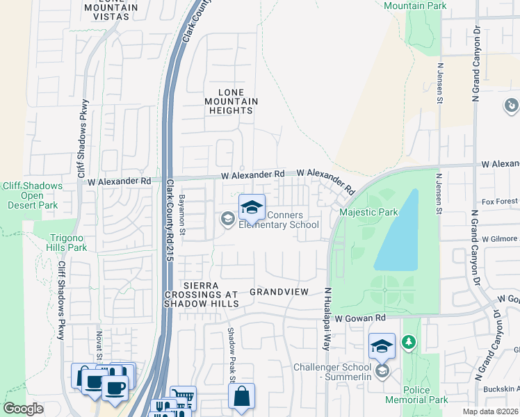 map of restaurants, bars, coffee shops, grocery stores, and more near 10291 Delta View Court in Las Vegas