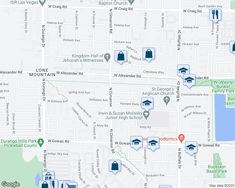 map of restaurants, bars, coffee shops, grocery stores, and more near 7972 Embarcadero Avenue in Las Vegas