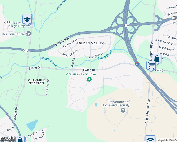 map of restaurants, bars, coffee shops, grocery stores, and more near 3072 Gwynnwood Drive in Nashville