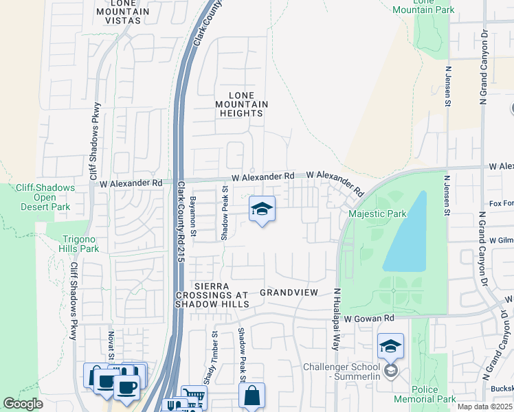 map of restaurants, bars, coffee shops, grocery stores, and more near 3916 Pia Rosetta Street in Las Vegas