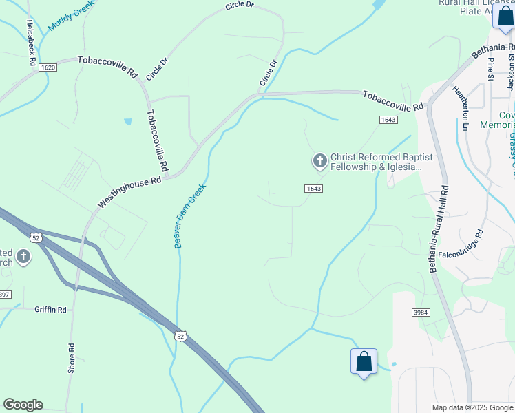 map of restaurants, bars, coffee shops, grocery stores, and more near 7778 Ketner Farm Road in Rural Hall