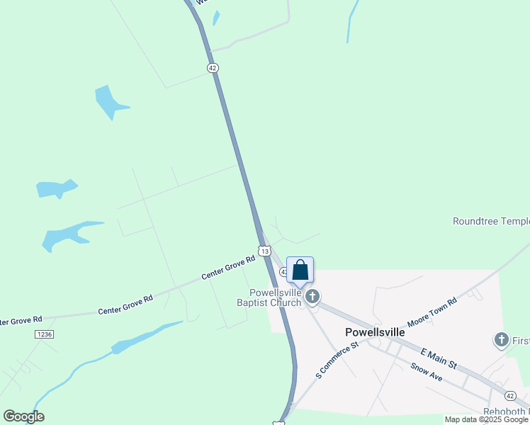 map of restaurants, bars, coffee shops, grocery stores, and more near in Ahoskie