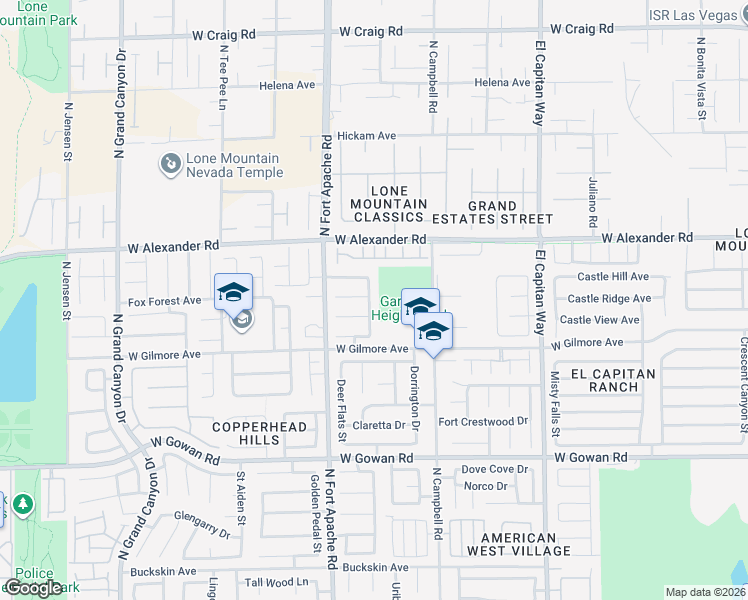 map of restaurants, bars, coffee shops, grocery stores, and more near 3817 Diamond Ridge Street in Las Vegas