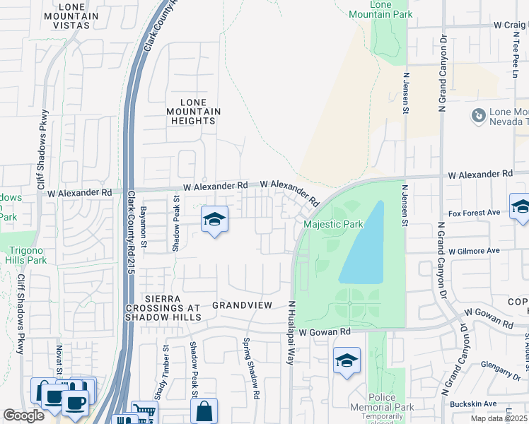 map of restaurants, bars, coffee shops, grocery stores, and more near 10190 Delray Beach Avenue in Las Vegas