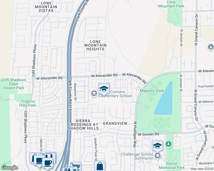 map of restaurants, bars, coffee shops, grocery stores, and more near 3915 Legend Hills Street in Las Vegas