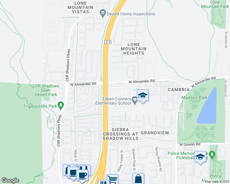 map of restaurants, bars, coffee shops, grocery stores, and more near 10456 Armand Avenue in Las Vegas