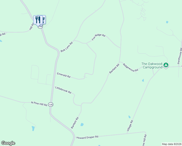 map of restaurants, bars, coffee shops, grocery stores, and more near 4803 Emerald Road in Cookeville