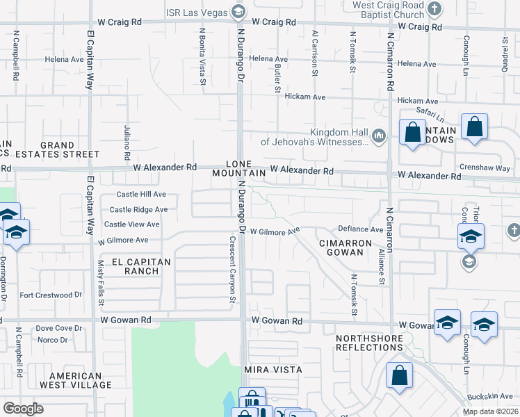map of restaurants, bars, coffee shops, grocery stores, and more near 8433 Lost Gold Avenue in Las Vegas