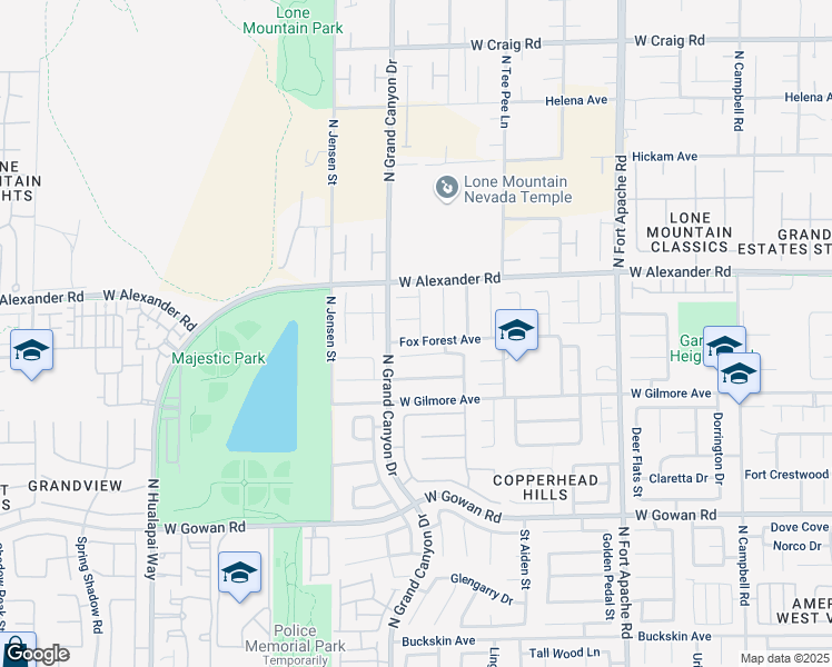 map of restaurants, bars, coffee shops, grocery stores, and more near 9648 Fox Forest Avenue in Las Vegas