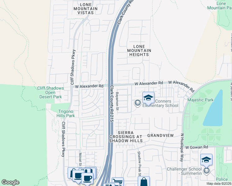 map of restaurants, bars, coffee shops, grocery stores, and more near 10464 Concetta Avenue in Las Vegas