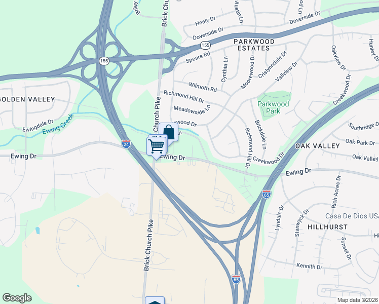 map of restaurants, bars, coffee shops, grocery stores, and more near 319 Anna Court in Nashville