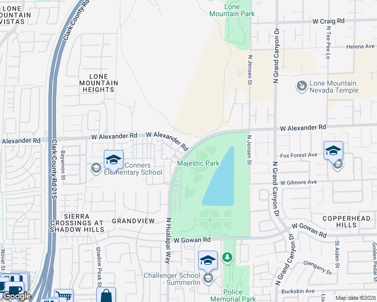 map of restaurants, bars, coffee shops, grocery stores, and more near 3975 North Hualapai Way in Las Vegas