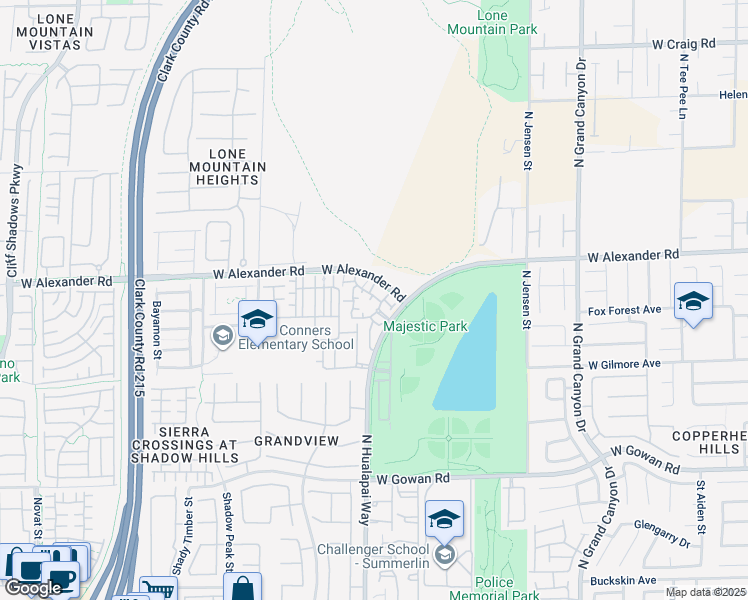 map of restaurants, bars, coffee shops, grocery stores, and more near 3975 North Hualapai Way in Las Vegas