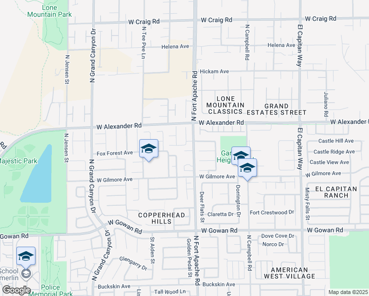 map of restaurants, bars, coffee shops, grocery stores, and more near 9309 Copper Bay Avenue in Las Vegas