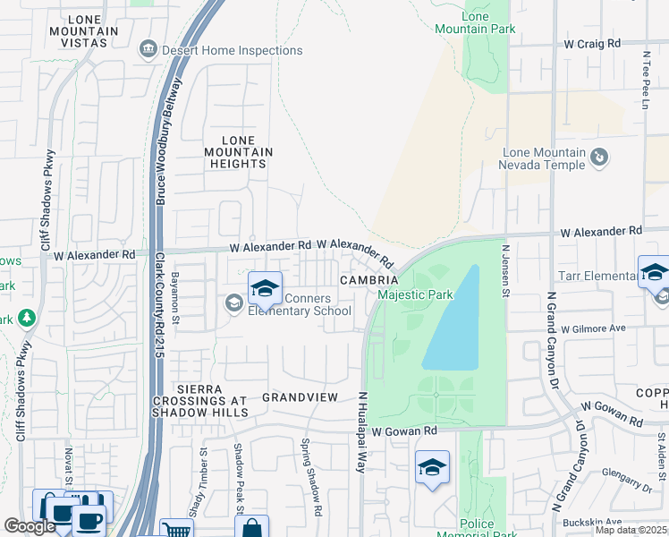 map of restaurants, bars, coffee shops, grocery stores, and more near 10181 Deerfield Beach Avenue in Las Vegas