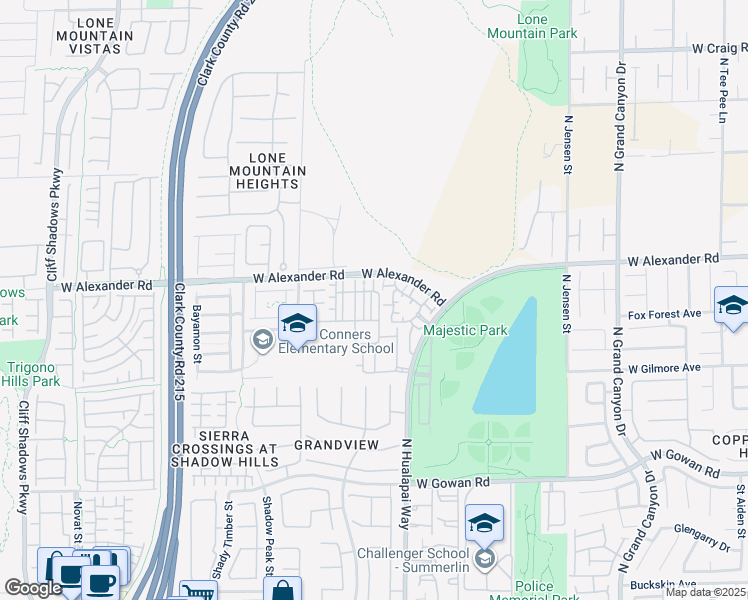 map of restaurants, bars, coffee shops, grocery stores, and more near 10181 Deerfield Beach Avenue in Las Vegas