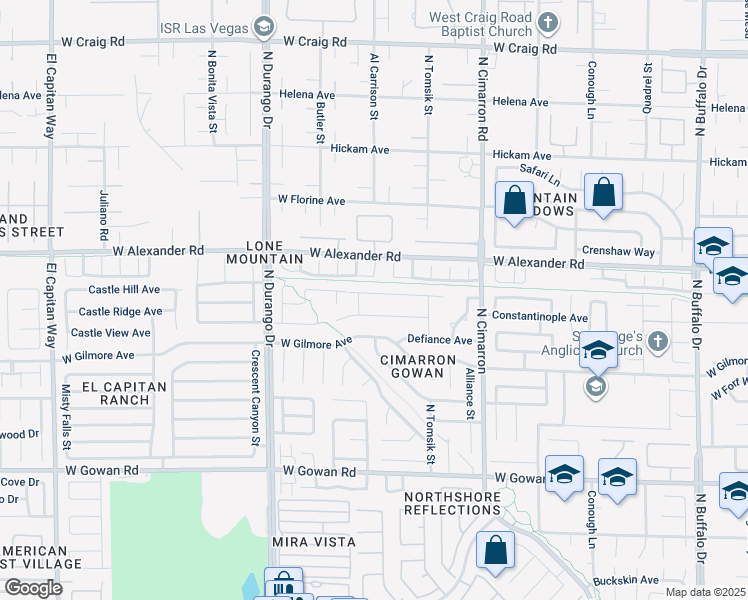 map of restaurants, bars, coffee shops, grocery stores, and more near 8305 Woodland Prairie Avenue in Las Vegas