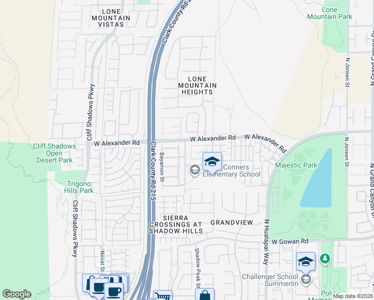 map of restaurants, bars, coffee shops, grocery stores, and more near 3945 Philomena Street in Las Vegas
