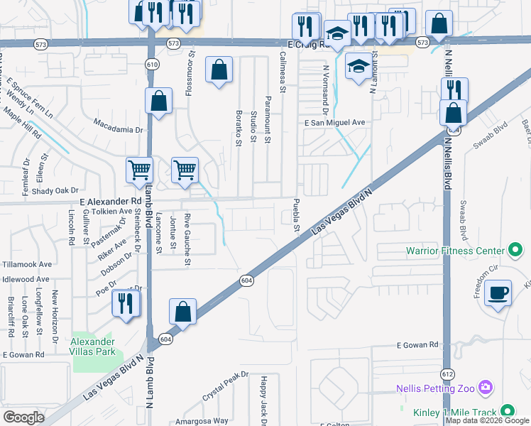 map of restaurants, bars, coffee shops, grocery stores, and more near 3990 Chasing Heart Way in Las Vegas