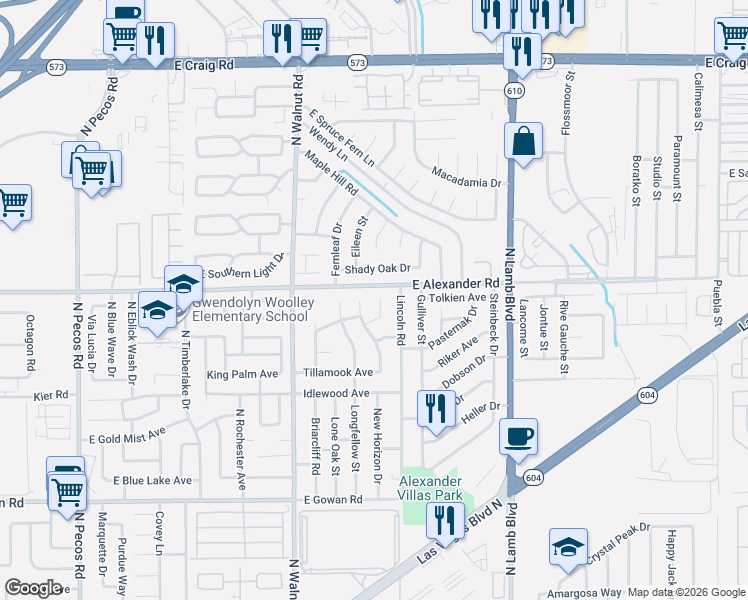 map of restaurants, bars, coffee shops, grocery stores, and more near 3973 Rainburst Court in Las Vegas