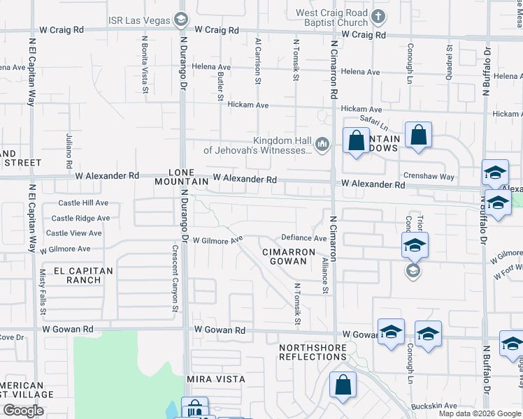 map of restaurants, bars, coffee shops, grocery stores, and more near 8312 Woodland Prairie Avenue in Las Vegas