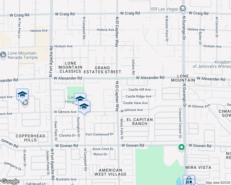 map of restaurants, bars, coffee shops, grocery stores, and more near 3928 Larkcrest Street in Las Vegas