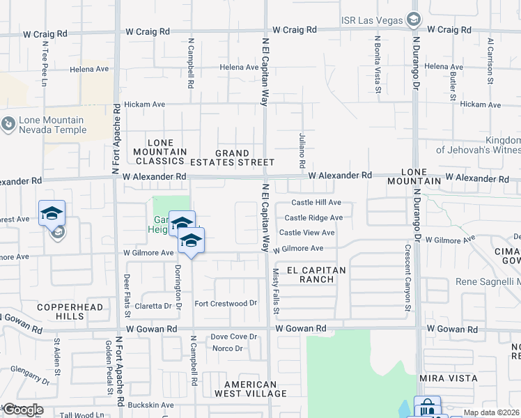 map of restaurants, bars, coffee shops, grocery stores, and more near 3928 Larkcrest Street in Las Vegas