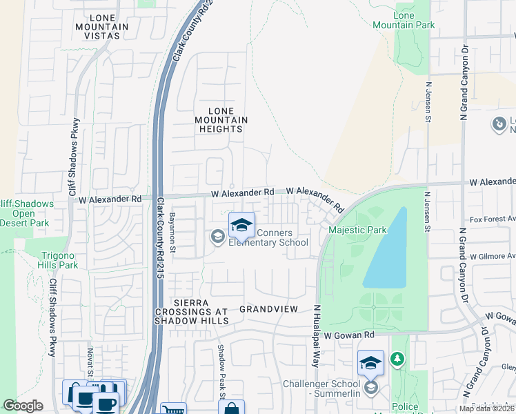 map of restaurants, bars, coffee shops, grocery stores, and more near 3930 Legend Hills Street in Las Vegas