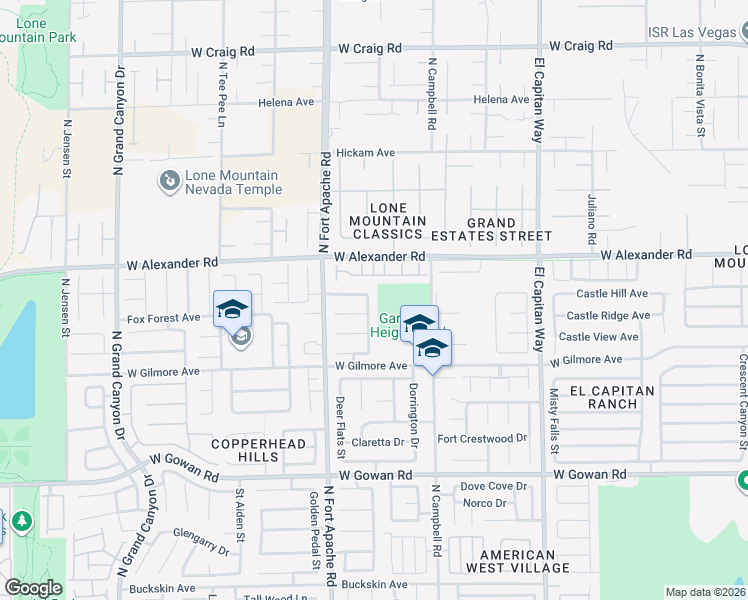 map of restaurants, bars, coffee shops, grocery stores, and more near 3920 Diamond Ridge Street in Las Vegas
