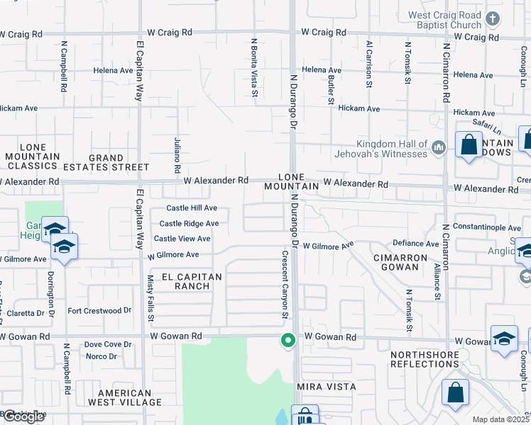map of restaurants, bars, coffee shops, grocery stores, and more near 8533 Gold Flash Avenue in Las Vegas