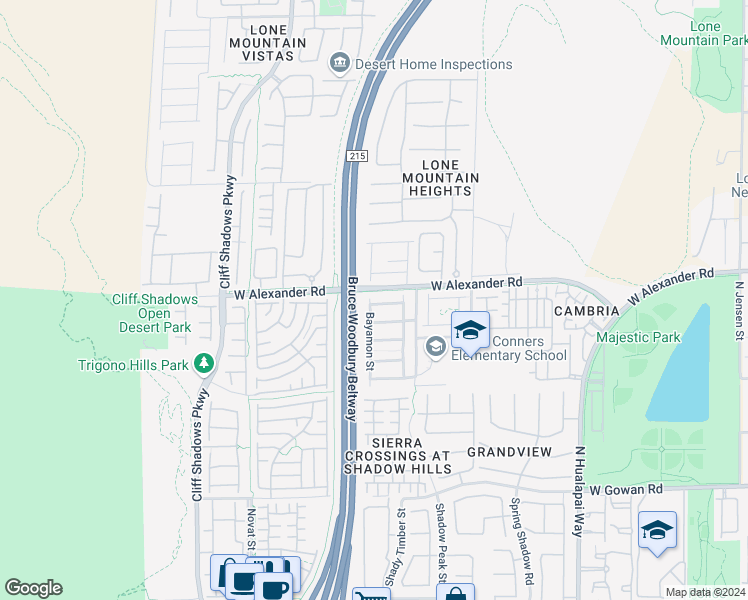 map of restaurants, bars, coffee shops, grocery stores, and more near 10468 Concetta Avenue in Las Vegas