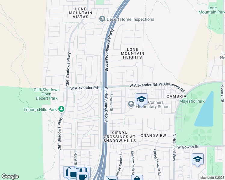 map of restaurants, bars, coffee shops, grocery stores, and more near 10468 Concetta Avenue in Las Vegas