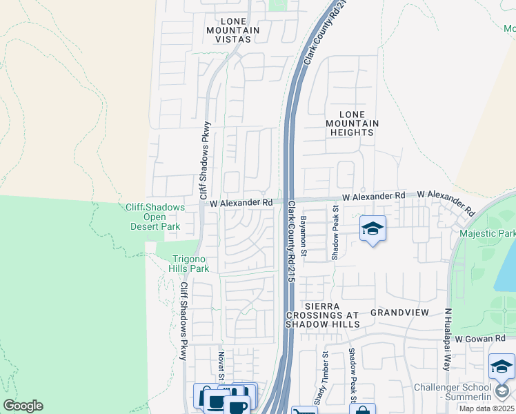 map of restaurants, bars, coffee shops, grocery stores, and more near 10548 Headwind Avenue in Las Vegas