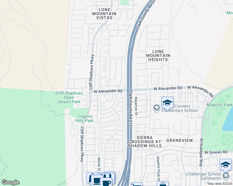 map of restaurants, bars, coffee shops, grocery stores, and more near 10544 Headwind Avenue in Las Vegas