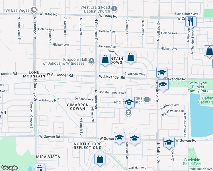 map of restaurants, bars, coffee shops, grocery stores, and more near 7928 Aviano Pines Avenue in Las Vegas