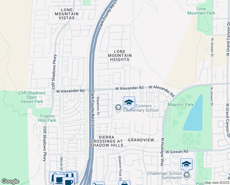 map of restaurants, bars, coffee shops, grocery stores, and more near 10352 Faustine Avenue in Las Vegas