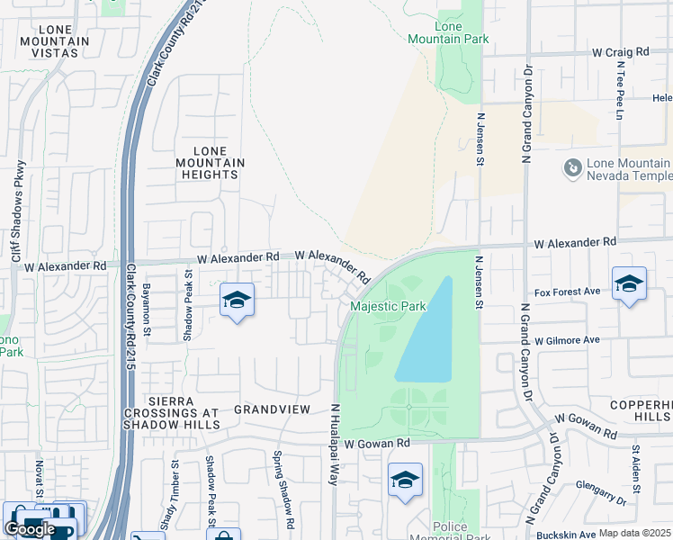 map of restaurants, bars, coffee shops, grocery stores, and more near 3975 North Hualapai Way in Las Vegas