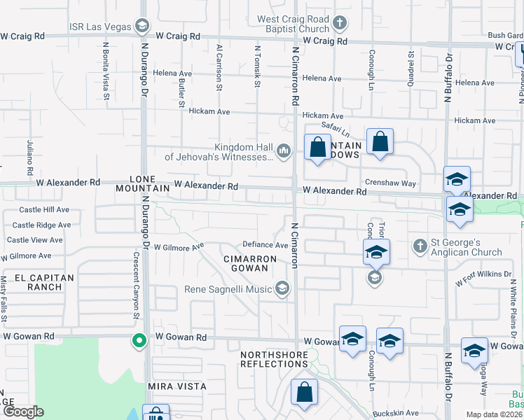 map of restaurants, bars, coffee shops, grocery stores, and more near 8136 Woodland Prairie Avenue in Las Vegas
