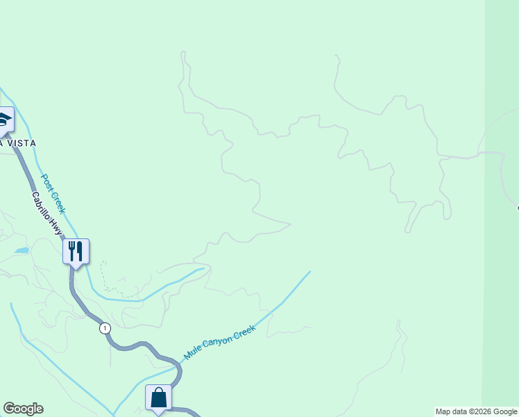 map of restaurants, bars, coffee shops, grocery stores, and more near 47730 Coast Ridge Road in Big Sur