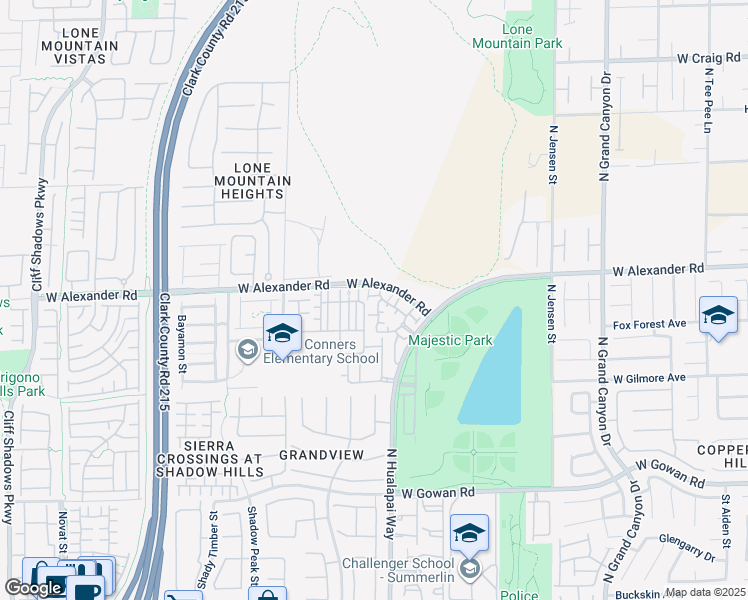 map of restaurants, bars, coffee shops, grocery stores, and more near 3975 North Hualapai Way in Las Vegas