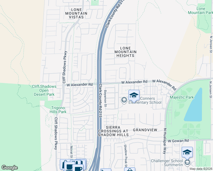 map of restaurants, bars, coffee shops, grocery stores, and more near 10464 Concetta Avenue in Las Vegas