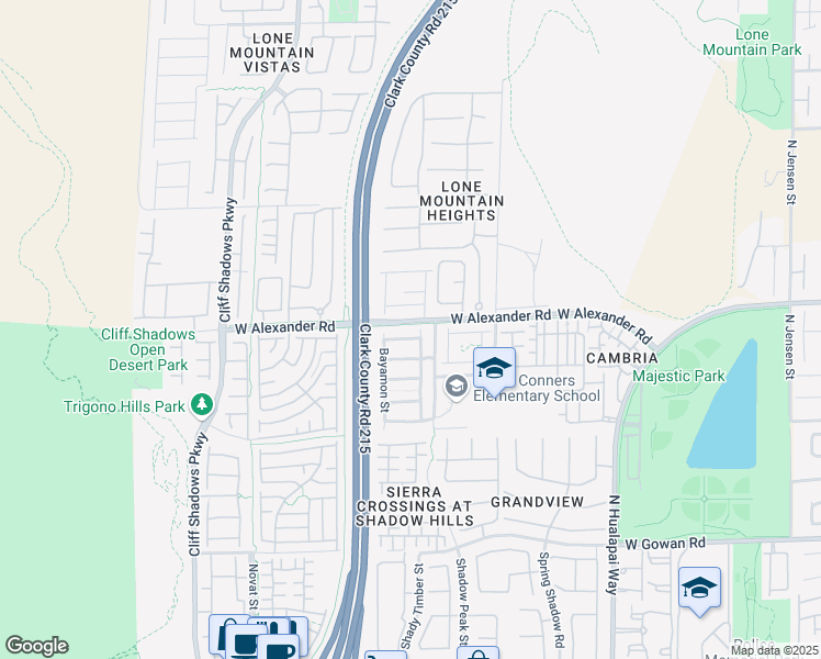 map of restaurants, bars, coffee shops, grocery stores, and more near 10432 Concetta Avenue in Las Vegas