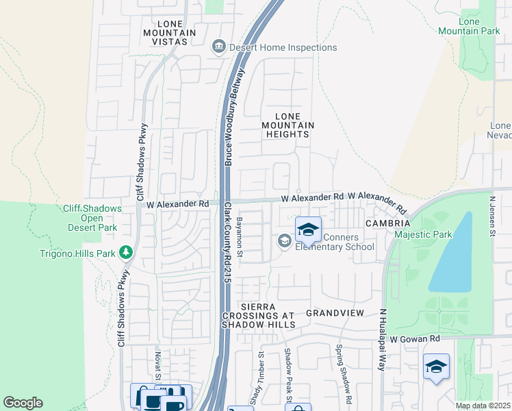 map of restaurants, bars, coffee shops, grocery stores, and more near 10432 Concetta Avenue in Las Vegas