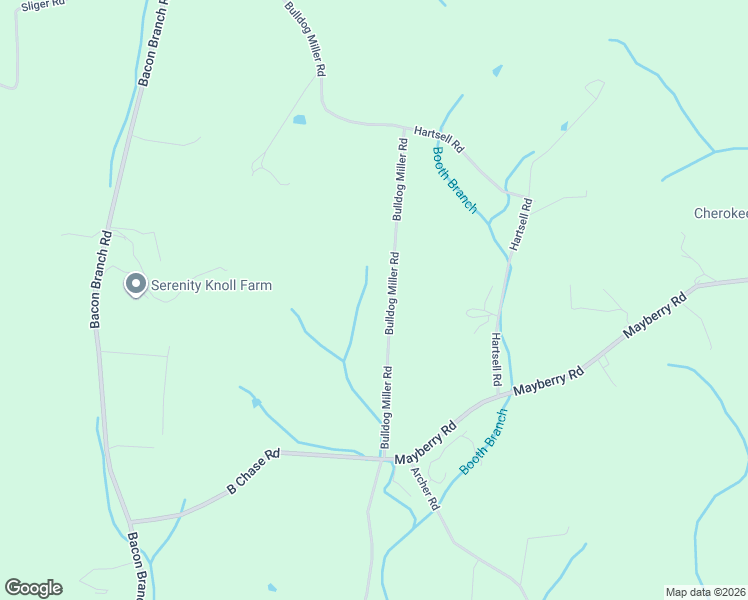 map of restaurants, bars, coffee shops, grocery stores, and more near 406 Bulldog Miller Road in Jonesborough