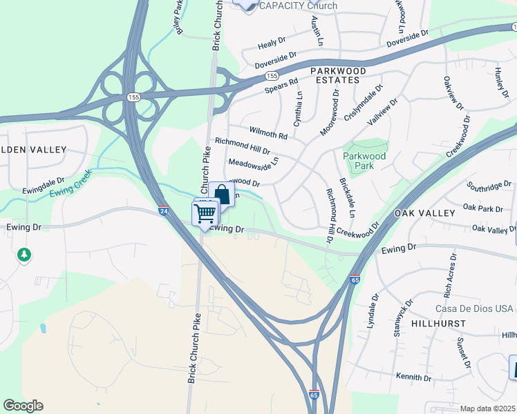 map of restaurants, bars, coffee shops, grocery stores, and more near 317 Anna Court in Nashville